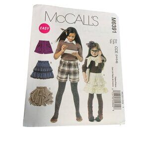 McCalls M6391 Easy Skirt Sewing Pattern Sizes 3-4-5-6 uncut 2011